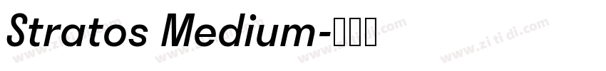 Stratos Medium字体转换